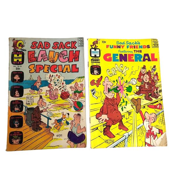 Harvey Comics Sad Sack 1964 Funny Friends, 1966 Laugh Special, Silver Age Books - Picture 1 of 6